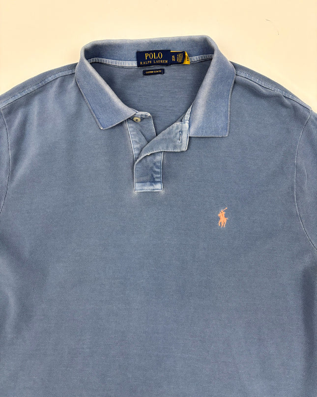 Ralph Lauren Distressed Bleached Stitched Polo T-Shirt - L