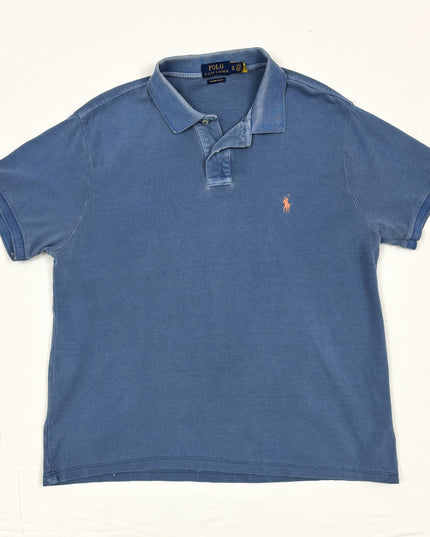 Ralph Lauren Distressed Bleached Stitched Polo T-Shirt - L