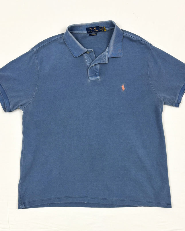 Ralph Lauren Distressed Bleached Stitched Polo T-Shirt - L