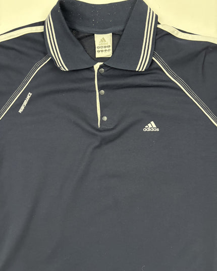 Adidas Performance Climalite Navy Long Sleeve Polo Shirt - S
