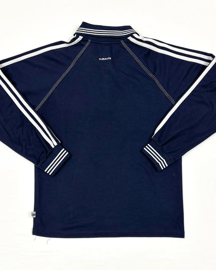 Adidas Performance Climalite Navy Long Sleeve Polo Shirt - S