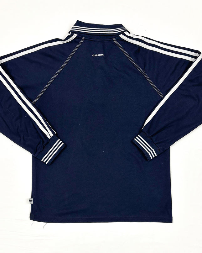 Adidas Performance Climalite Navy Long Sleeve Polo Shirt - S