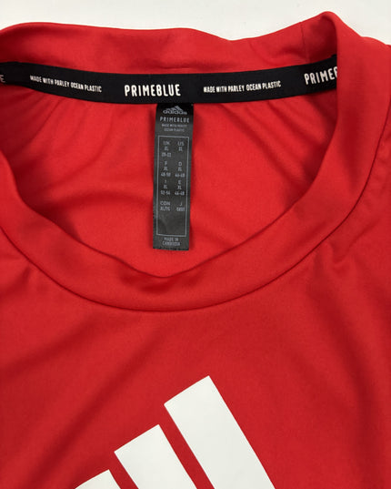 Adidas Primeblue Red Performance Activewear T-Shirt - M