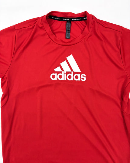 Adidas Primeblue Red Performance Activewear T-Shirt - M
