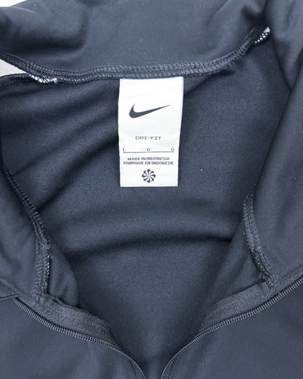 Nike Black & White Quarter Dri Fit Running Jacket - M