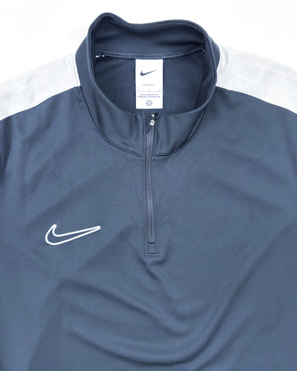 Nike Black & White Quarter Dri Fit Running Jacket - M