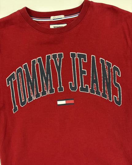 Tommy Hilfiger Jeans Arched Logo Graphic Red T-Shirt - S