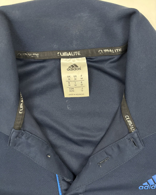 Adidas Navy Blue Climacool Polo T-Shirt - S