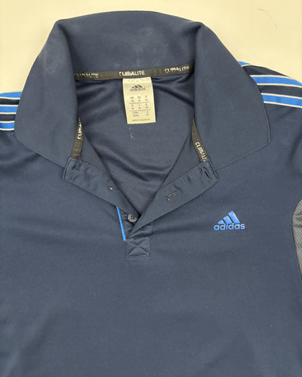 Adidas Navy Blue Climacool Polo T-Shirt - S