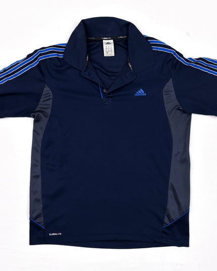 Adidas Navy Blue Climacool Polo T-Shirt - S