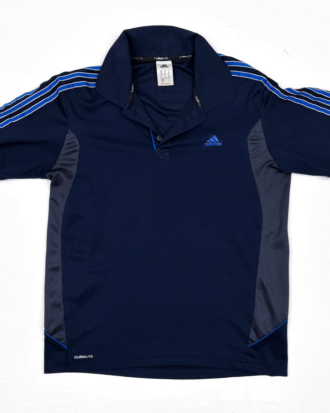 Adidas Navy Blue Climacool Polo T-Shirt - S