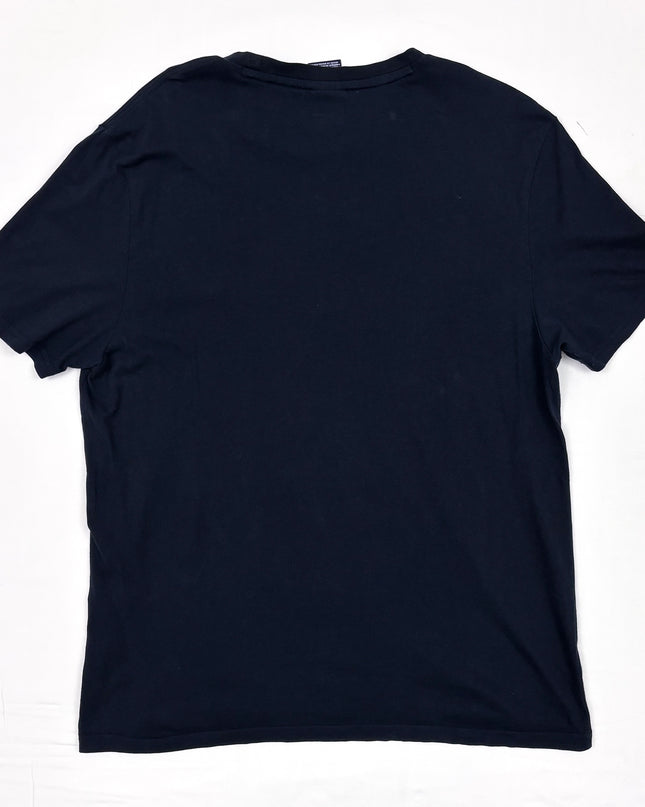 Champion Vintage Black Red Spell Out Logo Crew Neck T-Shirt - L