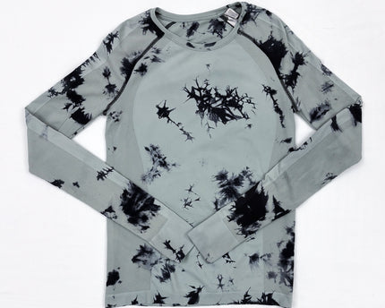 Sweaty Betty Green Tie-Dye Long Sleeve T-Shirt - XS