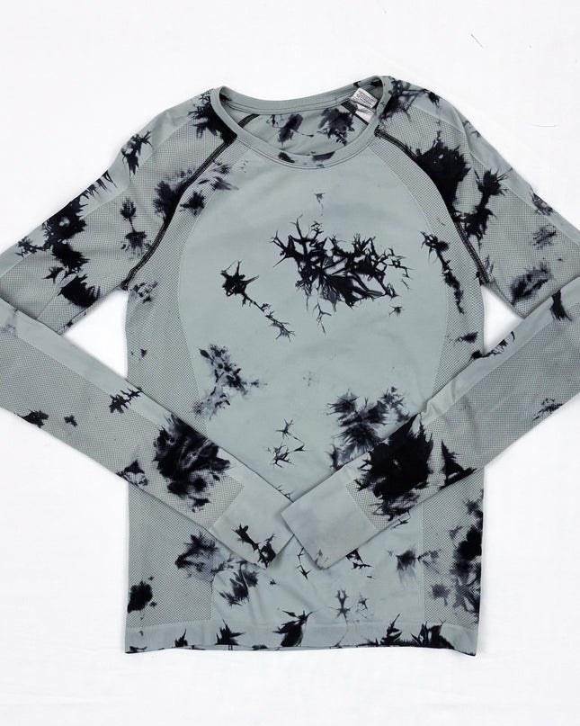 Sweaty Betty Green Tie-Dye Long Sleeve T-Shirt - XS