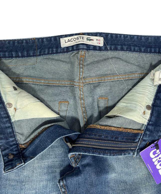 Lacoste Bedford Slim Fit Straight Leg Stretch Blue Jeans