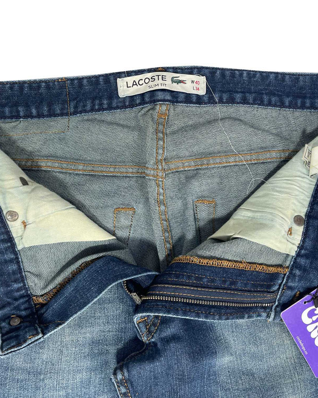 Lacoste Bedford Slim Fit Straight Leg Stretch Blue Jeans
