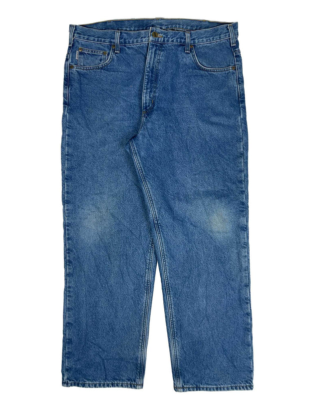 Carhartt Relaxed Fit Flannel Lined Denim Blue Jeans