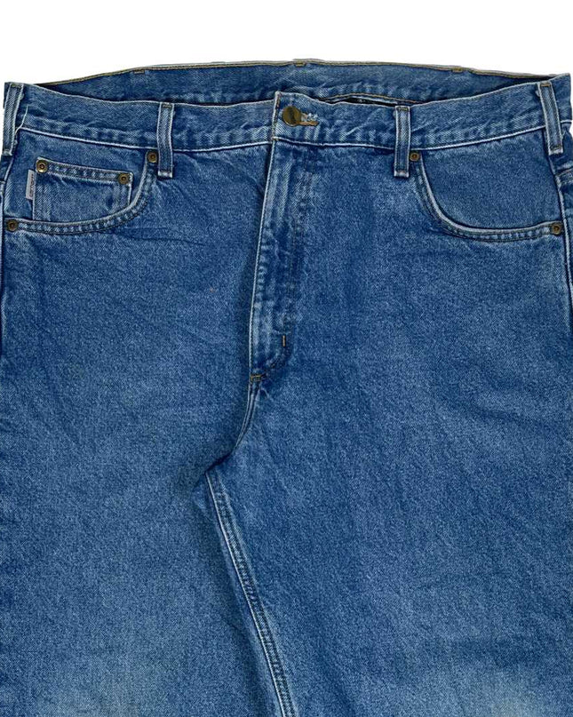 Carhartt Relaxed Fit Flannel Lined Denim Blue Jeans