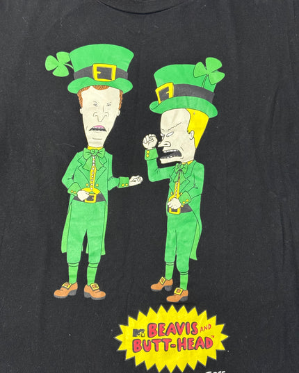 MTV Beavis and Butt-head Black Leprechaun Graphic Tee