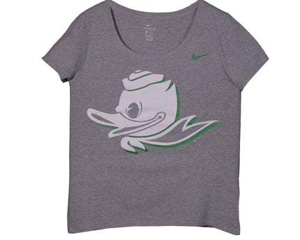 Nike Oregon Ducks Scoop Neck Heather Grey Graphic T-Shirt