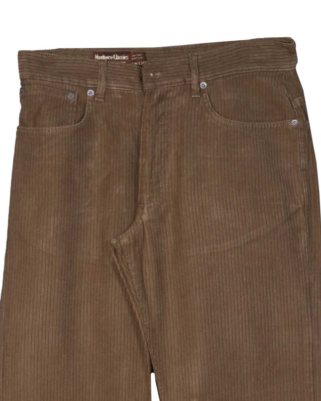 Marlboro Classics Brown Straight-Leg Corduroy Pants