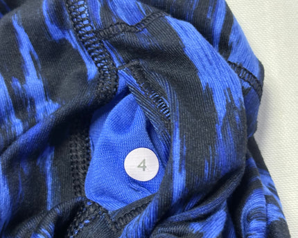 Lululemon High-Rise Abstract Blue Print Cropped Leggings