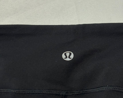 Lululemon Black Mid-Rise Cropped Yoga Leggings