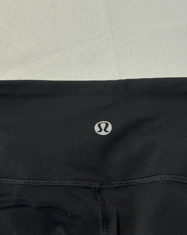 Lululemon Black Mid-Rise Cropped Yoga Leggings