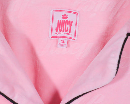 Juicy Couture Bomber Detachable Faux Fur Collar Pink Top