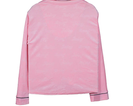 Juicy Couture Bomber Detachable Faux Fur Collar Pink Top