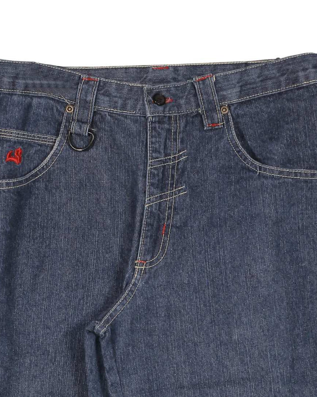 Sharky Embroidered Blue Jeans