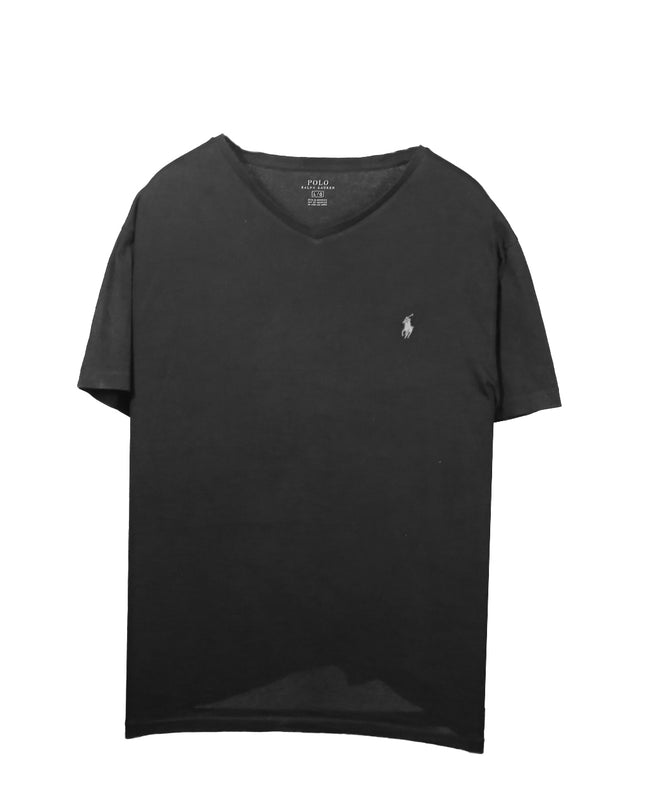 Ralph Lauren V-Neck Black T-Shirt - XL