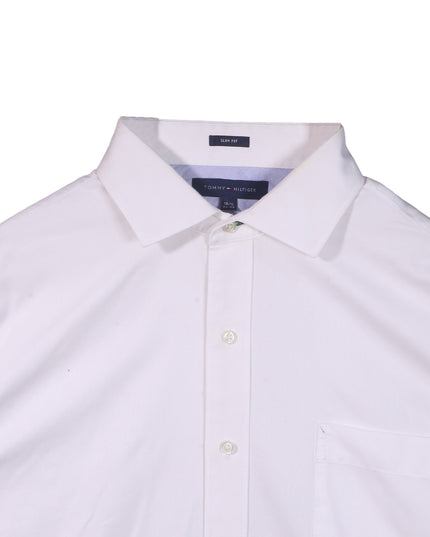 Tommy Hilfiger Slim Fit White Long Sleeve Dress Shirt - L