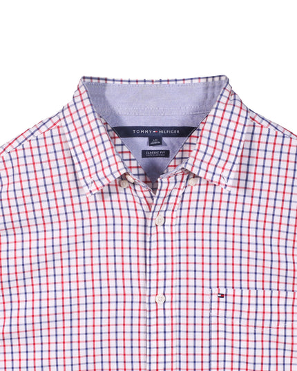 Tommy Hilfiger 80’s 2 Ply Fabric Button Down Plaid Shirt - XL