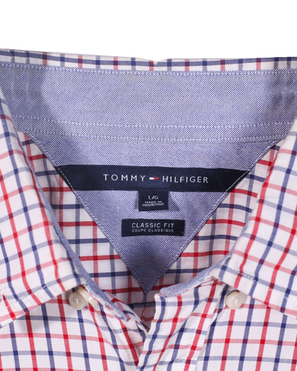 Tommy Hilfiger 80’s 2 Ply Fabric Button Down Plaid Shirt - XL