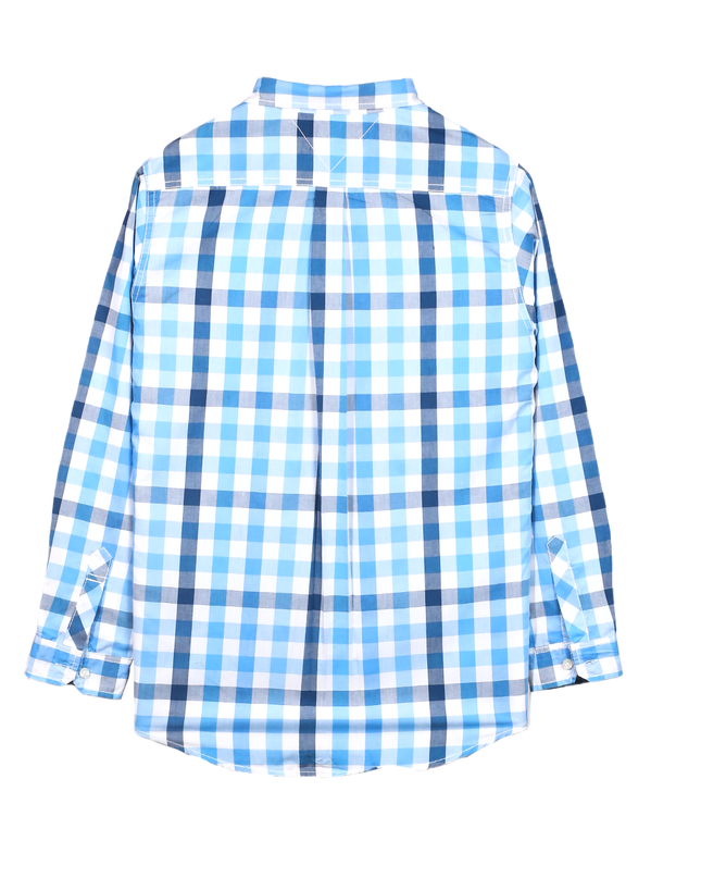 Tommy Hilfiger Long Sleeve Button Plaid Blue Shirt - M