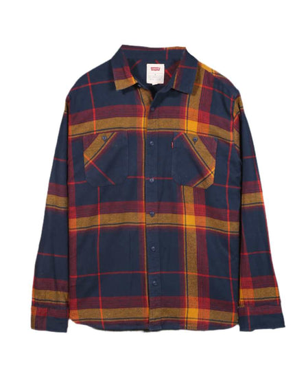 Levi's Fannel Button Up Pockets Utility Plaid Shirt - M