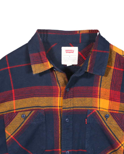 Levi's Fannel Button Up Pockets Utility Plaid Shirt - M