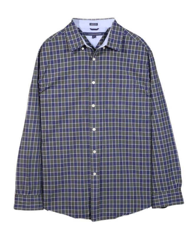 Tommy Hilfiger Classic Formal Plaid Button-Down Shirt - XL