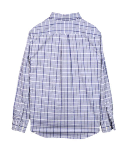 Nautica Plaid Casual Button Up Long Sleeve Blue Shirt - M