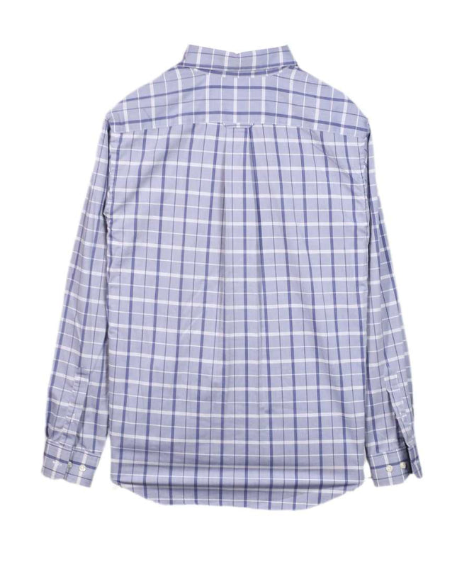 Nautica Plaid Casual Button Up Long Sleeve Blue Shirt - M