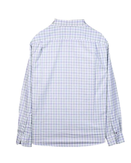 Tommy Hilfiger White Plaid Regular Fit Long Sleeve Button Up Shirt - XL