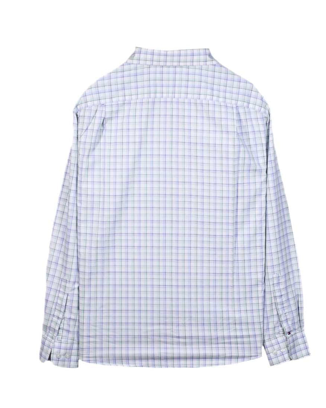 Tommy Hilfiger White Plaid Regular Fit Long Sleeve Button Up Shirt - XL