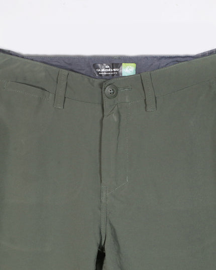 Quiksilver Green Flat Front Chino Short - XS | Waist: 19"