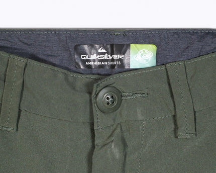 Quiksilver Green Flat Front Chino Short - XS | Waist: 19"