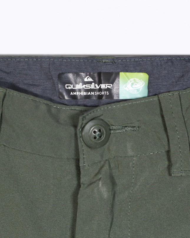 Quiksilver Green Flat Front Chino Short - XS | Waist: 19"