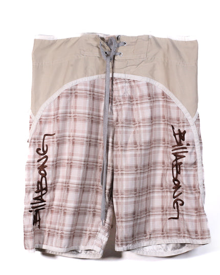 Billabong Check Linen Short - L | Waist: 34"