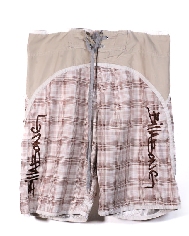 Billabong Check Linen Short - L | Waist: 34"