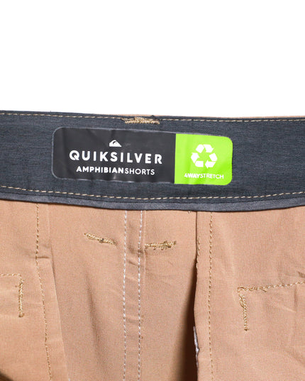 Quiksilver Amphibian Khaki 4-Way Stretch Hybrid Shorts  - M | Waist: 30"