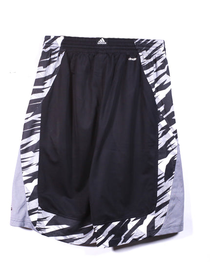 Adidas ClimaLite Black with Graphic Trim Basketball Shorts - M | Waist: 30"